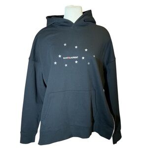 Saint Laurent 2019 Constellation Stars Hoodie with Side Zippers Size Medium
